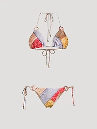 Lucky Ring Bikini Set Bandana Print