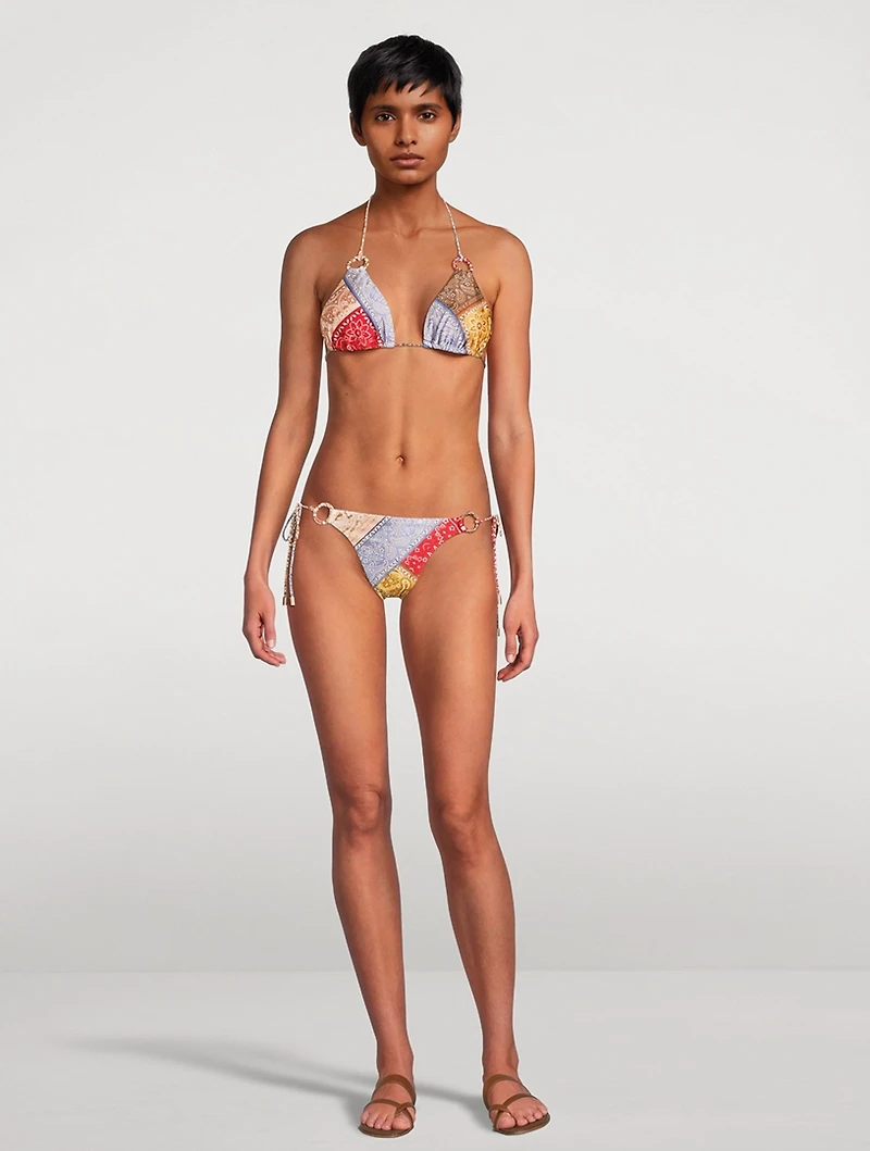 Lucky Ring Bikini Set Bandana Print