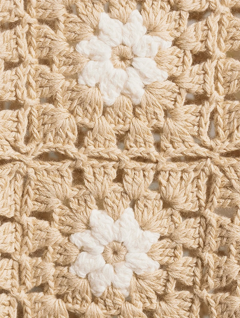 Cascadian Cotton Crochet Polo Shirt