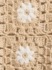Cascadian Cotton Crochet Polo Shirt