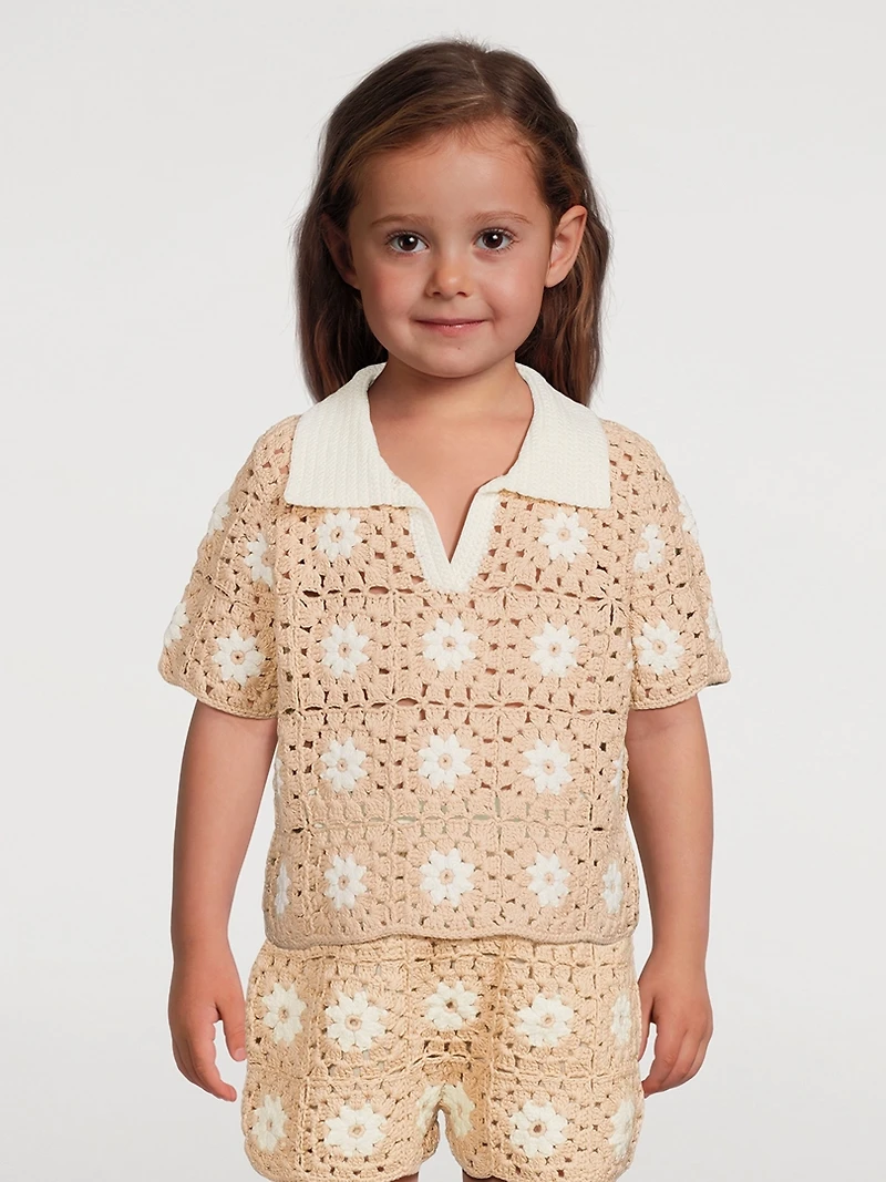 Cascadian Cotton Crochet Shorts