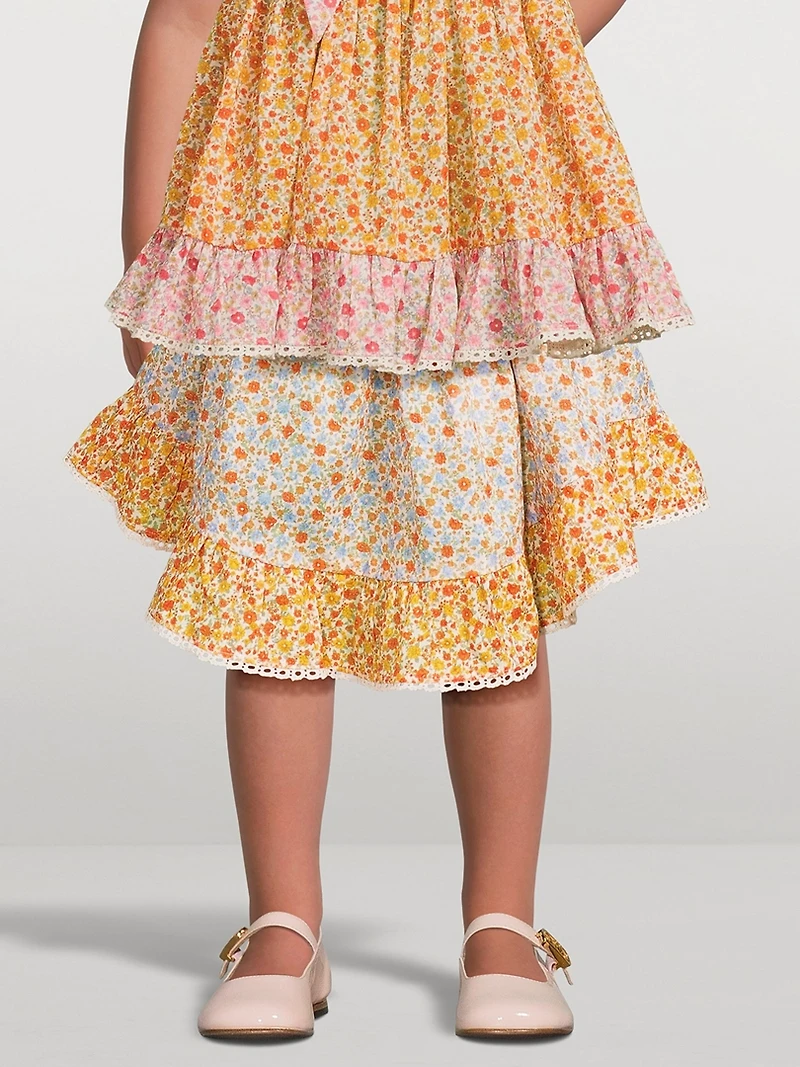 Lucky Frill Tie Top Floral Print