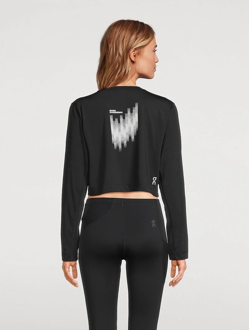 Train Long-Sleeve Cropped T-Shirt