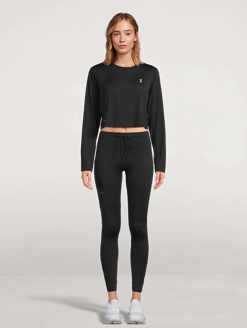 Train Long-Sleeve Cropped T-Shirt