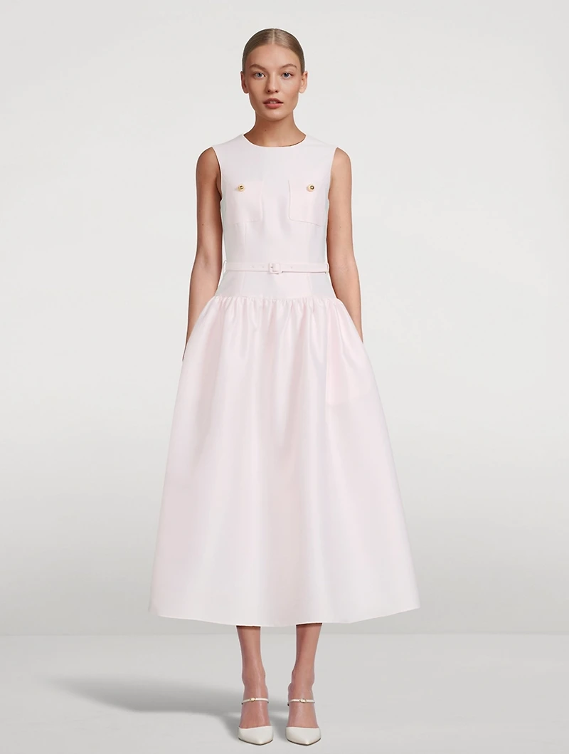 Taffeta Midi Dress