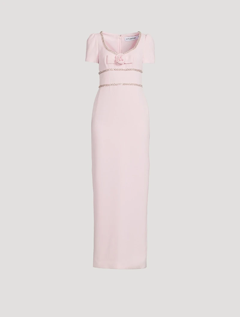 Embellished Crêpe Gown