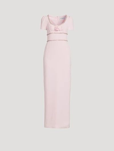 Embellished Crêpe Gown