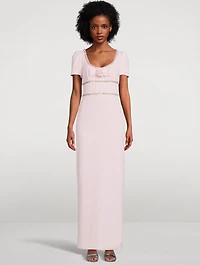 Embellished Crêpe Gown
