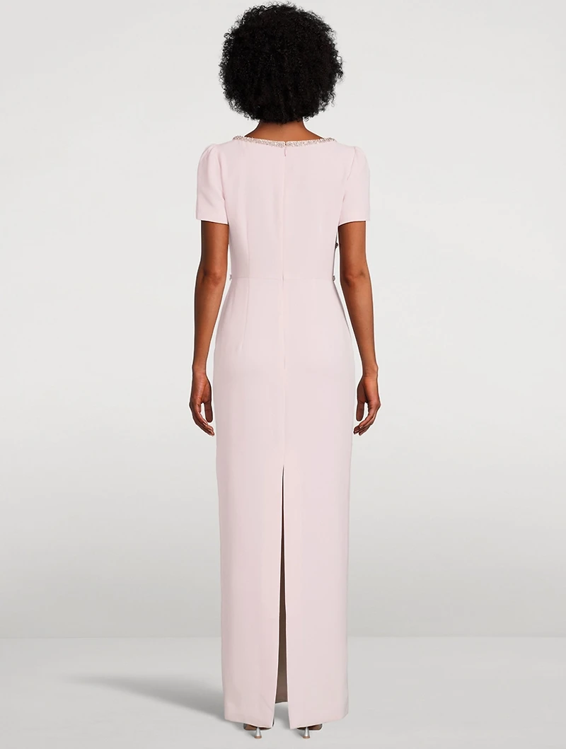 Embellished Crêpe Gown
