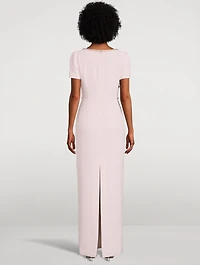 Embellished Crêpe Gown