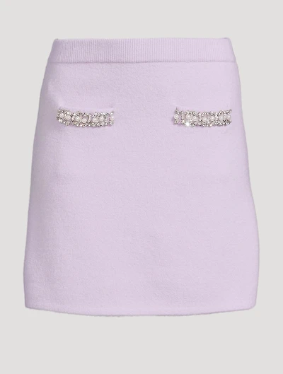 Crystal Trim Knit Skirt