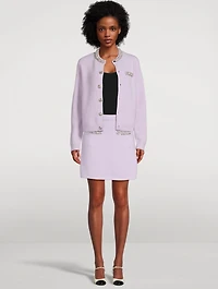 Crystal Trim Knit Skirt