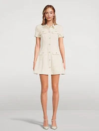 Collared Denim Mini Dress