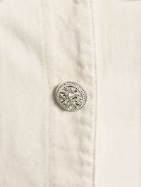 Collared Denim Mini Dress