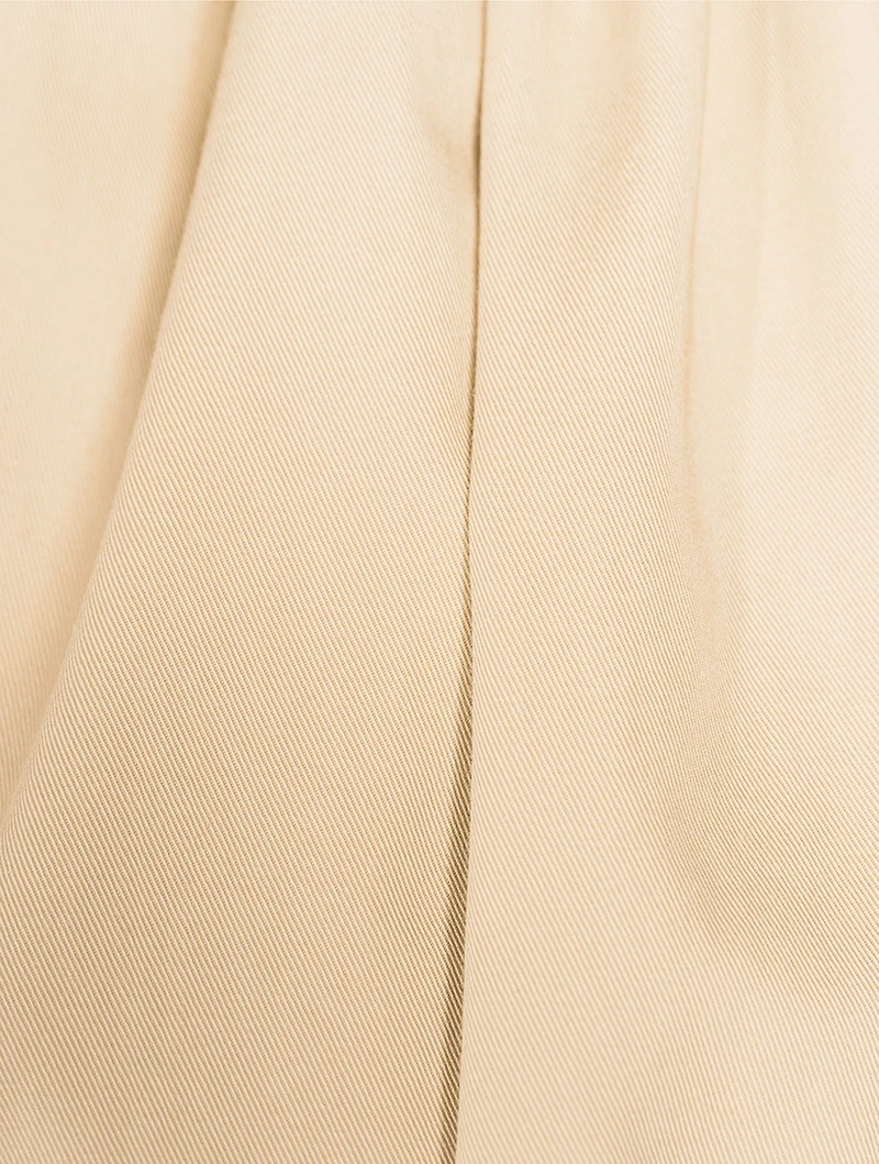 Puff-Sleeve Gabardine Jacket
