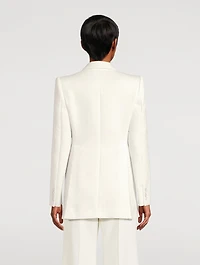 Double-Breasted Jacquard Blazer