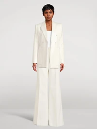 Double-Breasted Jacquard Blazer
