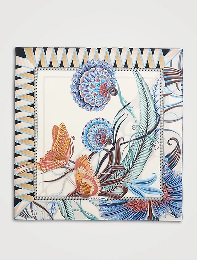Silk Scarf In Giada Print