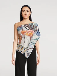 Silk Scarf In Giada Print