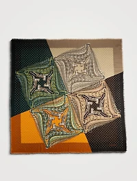 Cashmere Scarf In Madras Print
