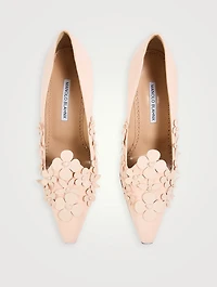 Harneclo Floral-Appliqué Suede Pumps