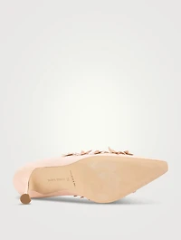 Harneclo Floral-Appliqué Suede Pumps