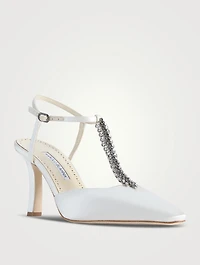 Sufik Embellished Satin Pumps