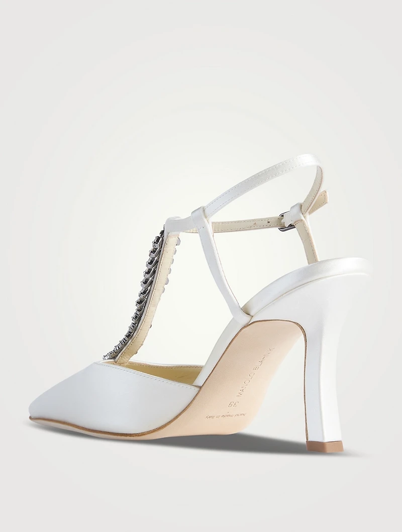 Sufik Embellished Satin Pumps
