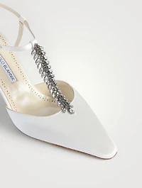 Sufik Embellished Satin Pumps