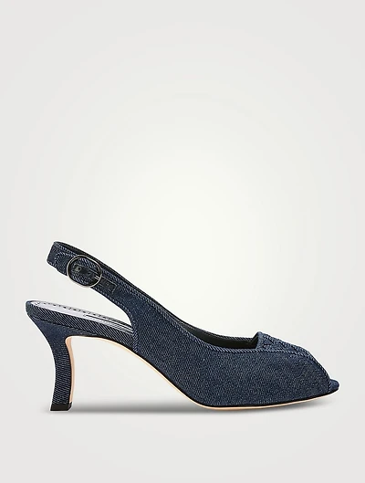 Lonike Denim Slingback Pumps