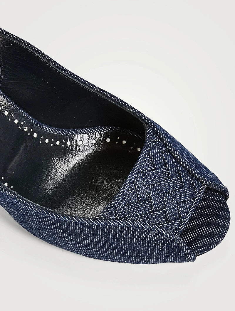 Lonike Denim Slingback Pumps