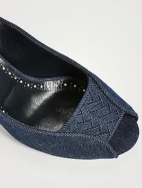 Lonike Denim Slingback Pumps
