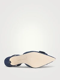Maysli Woven Denim Slingback Pumps