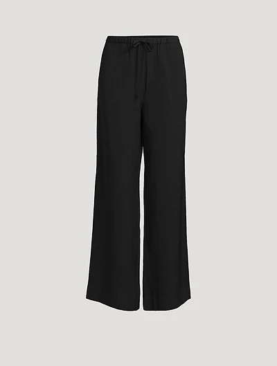 Woven Stripe Drawstring Trousers