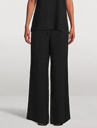 Woven Stripe Drawstring Trousers