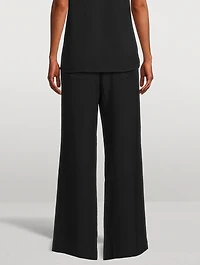 Woven Stripe Drawstring Trousers
