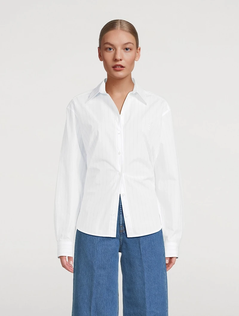 Monogram Poplin Shirt Stripe Print