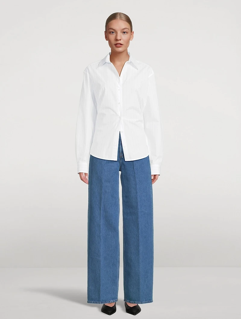 Monogram Poplin Shirt Stripe Print