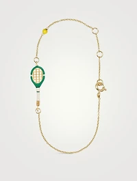 Pasiones 9K Gold Tennis Pelota Chain Bracelet