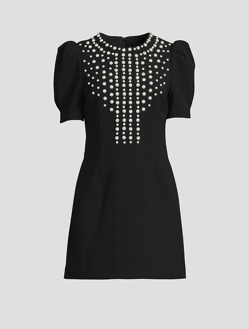 Pearly Embellished Mini Dress