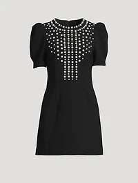 Pearly Embellished Mini Dress