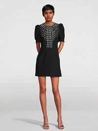 Pearly Embellished Mini Dress