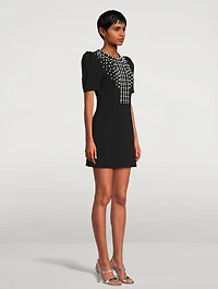 Pearly Embellished Mini Dress