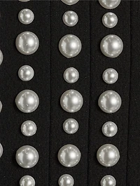Pearly Embellished Mini Dress