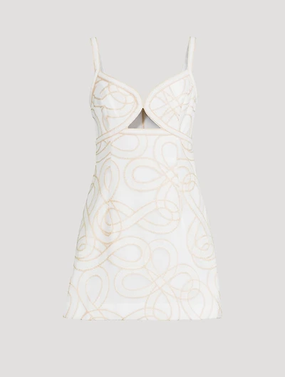 Irena Embroidered Mini Dress