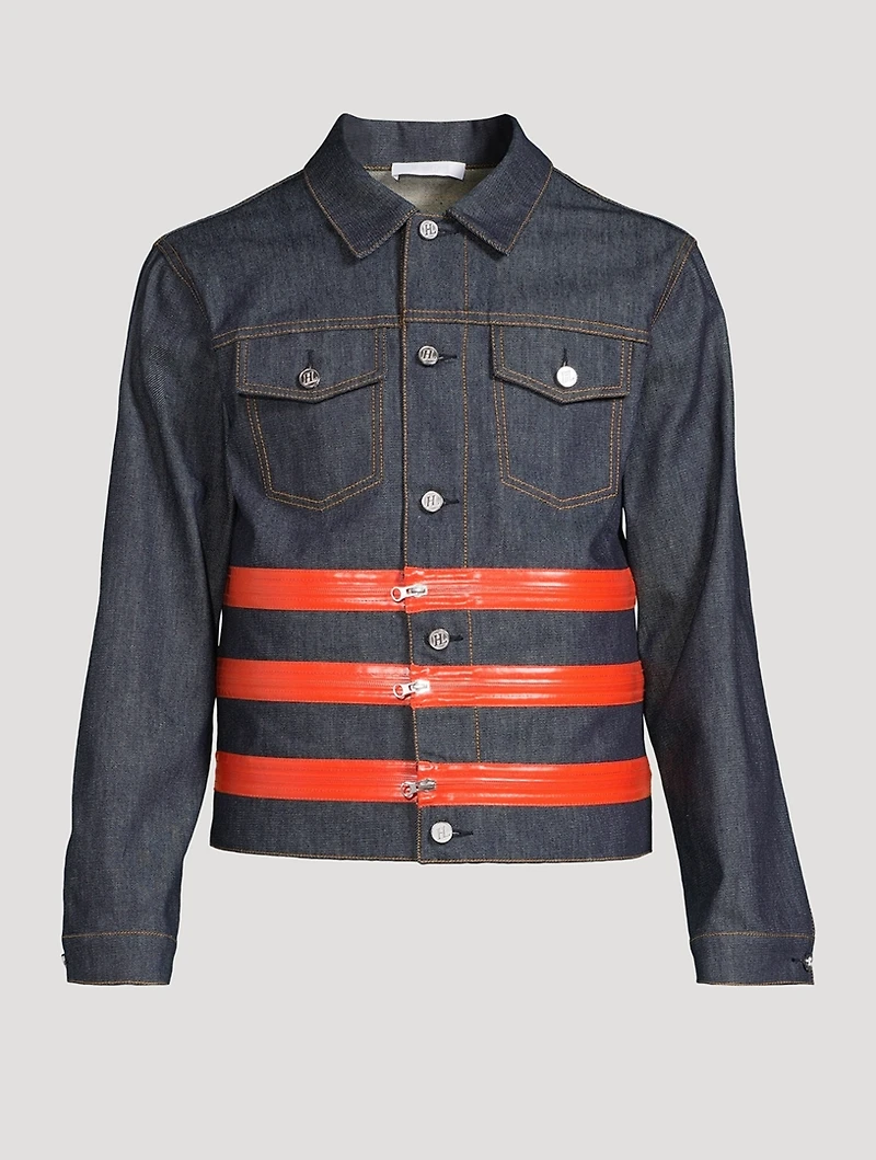 Three-Zip Denim Trucker Jacket