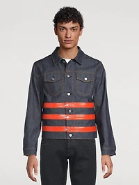 Three-Zip Denim Trucker Jacket