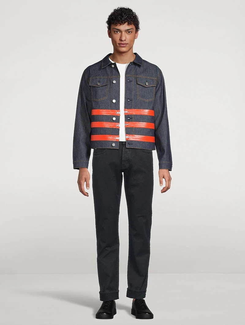 Three-Zip Denim Trucker Jacket
