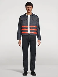 Three-Zip Denim Trucker Jacket
