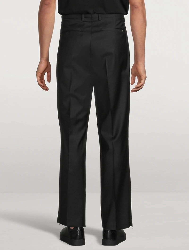Wool Double-Pleated Trousers